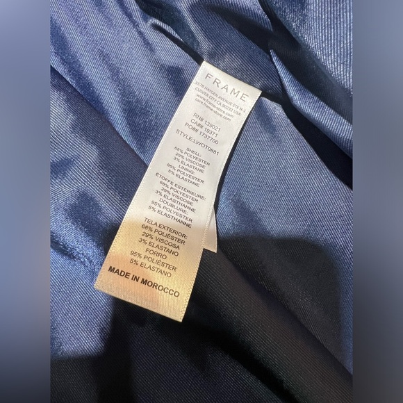 FRAME Oversized Raw Edge Navy Blazer XS - Picture 7 of 15